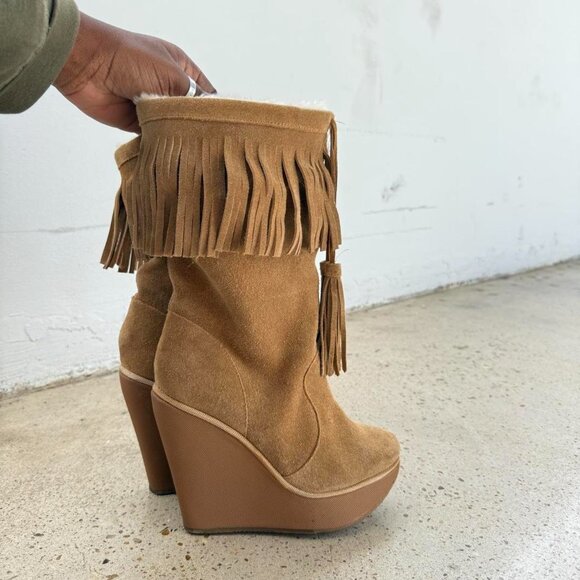 y2k fringe suede boots - Picture 7 of 8
